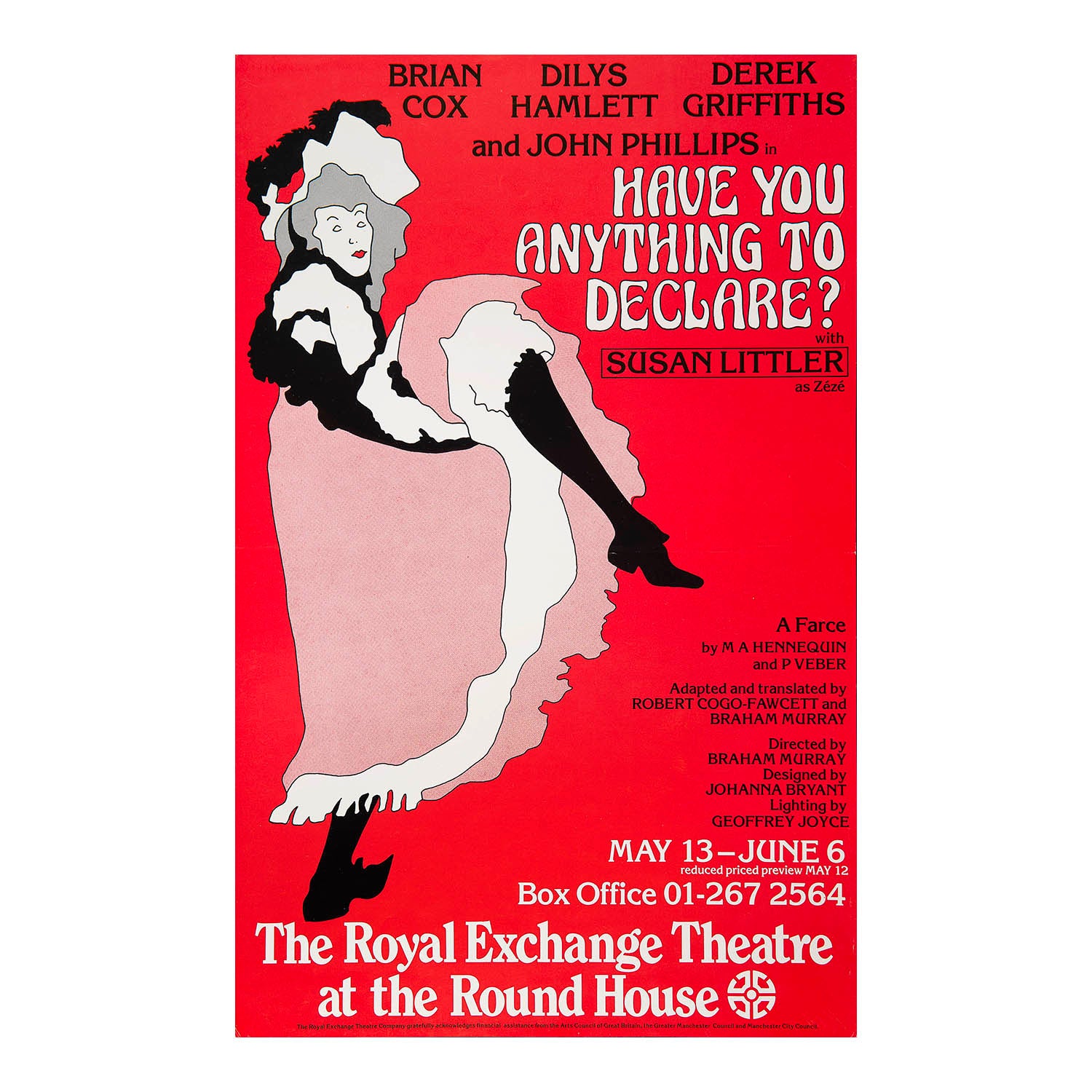 Original theatre poster for a production of Have you anything to declare?, Royal Exchange Theatre, 1981.