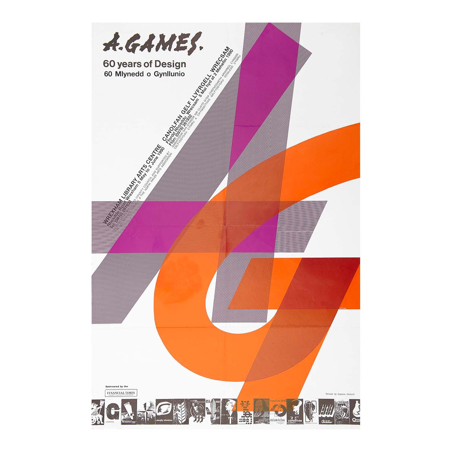 exhibition poster, Abram Games. 60 Years of Design, Wrexham Arts Centre, 1990