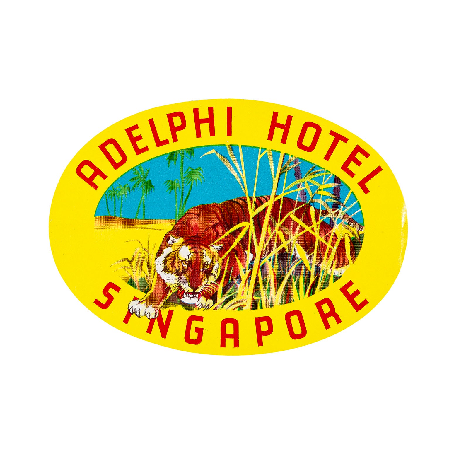 Adelphi Hotel, Singapore (luggage label)