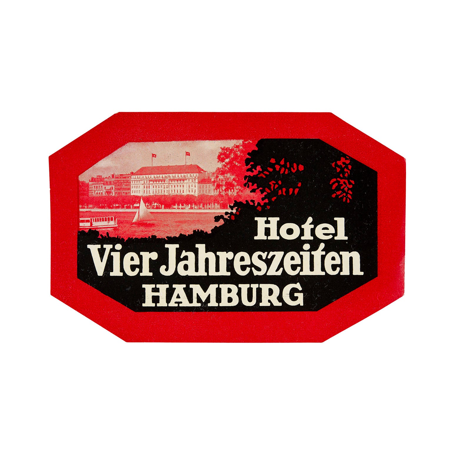 Hotel Vier Jahreszeiten, Hamburg (luggage label)