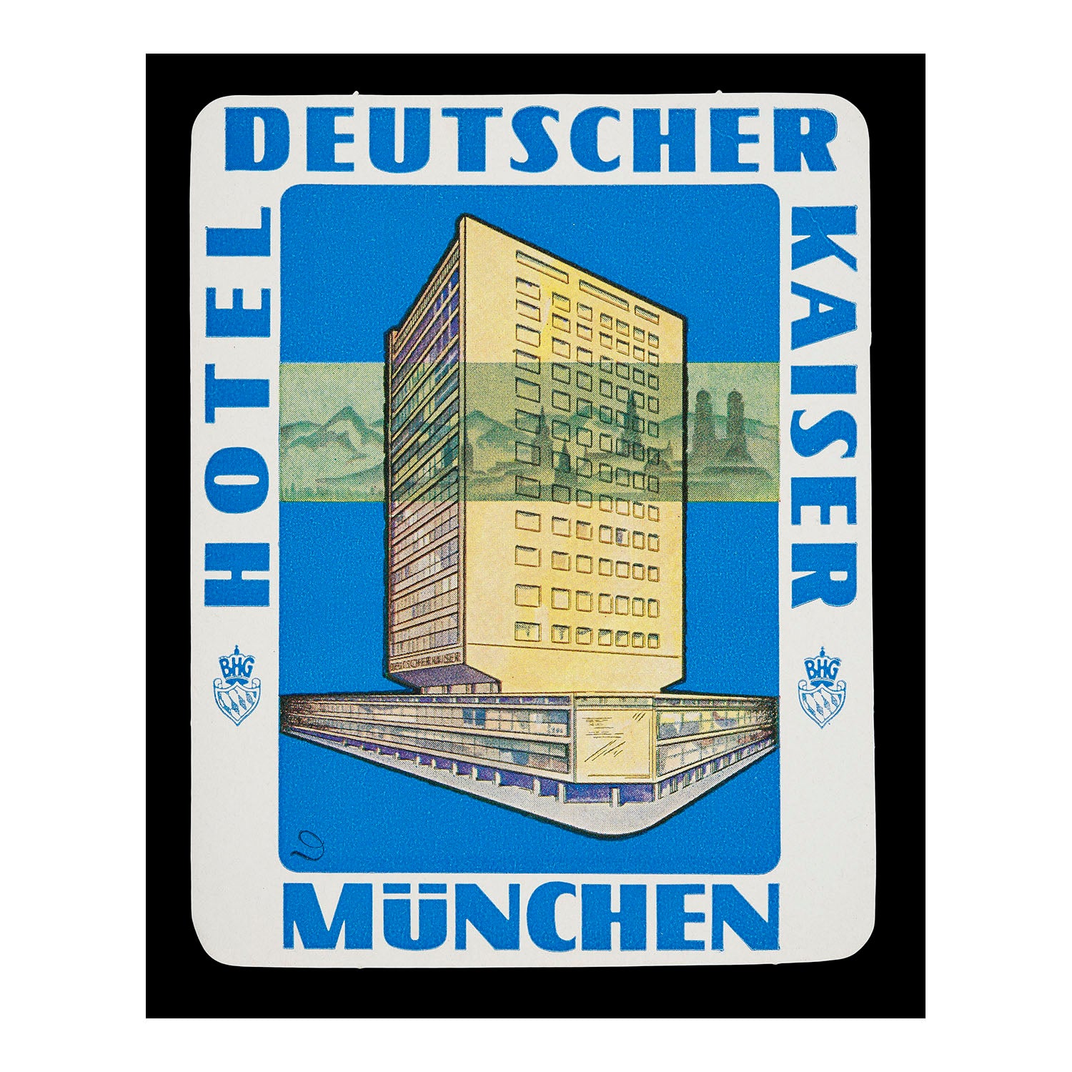 Hotel Deutscher Kaiser, Munchen (luggage label)