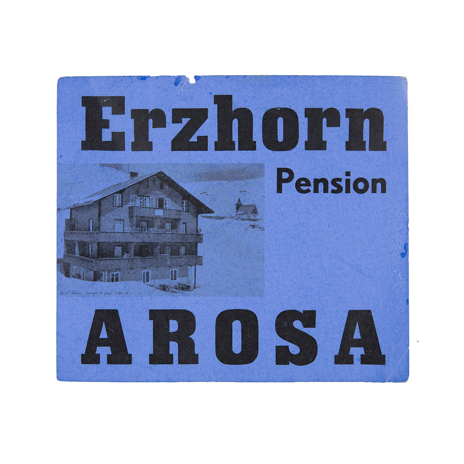 Erhorn Pension Arosa (luggage label)