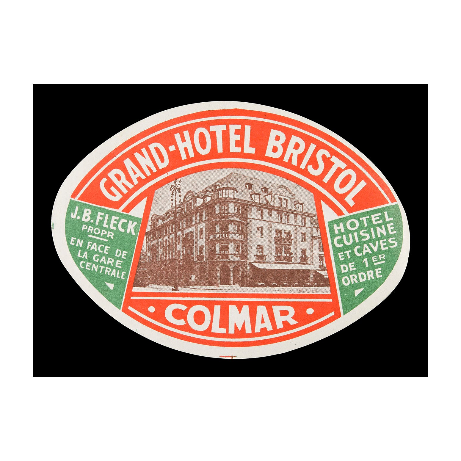 Grand Hotel Bristol, Colmar (Luggage Label)