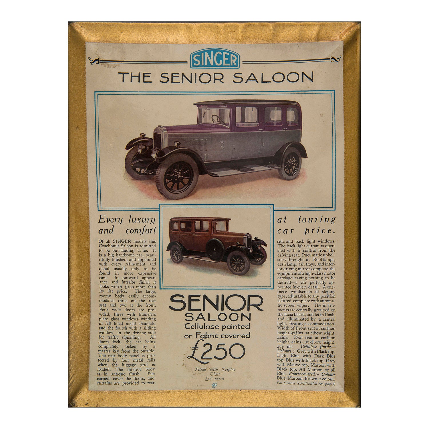 Singer. The Senior Saloon