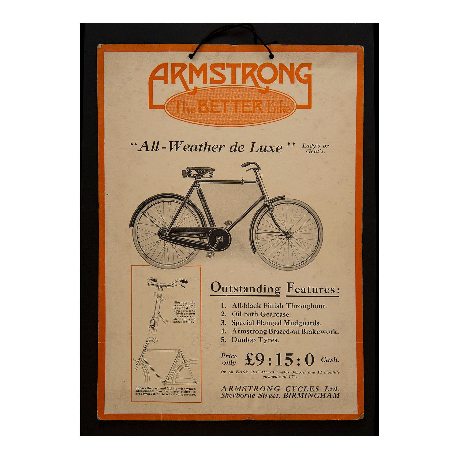 Armstrong The Better Bike. Showcard. All Weather de Luxe