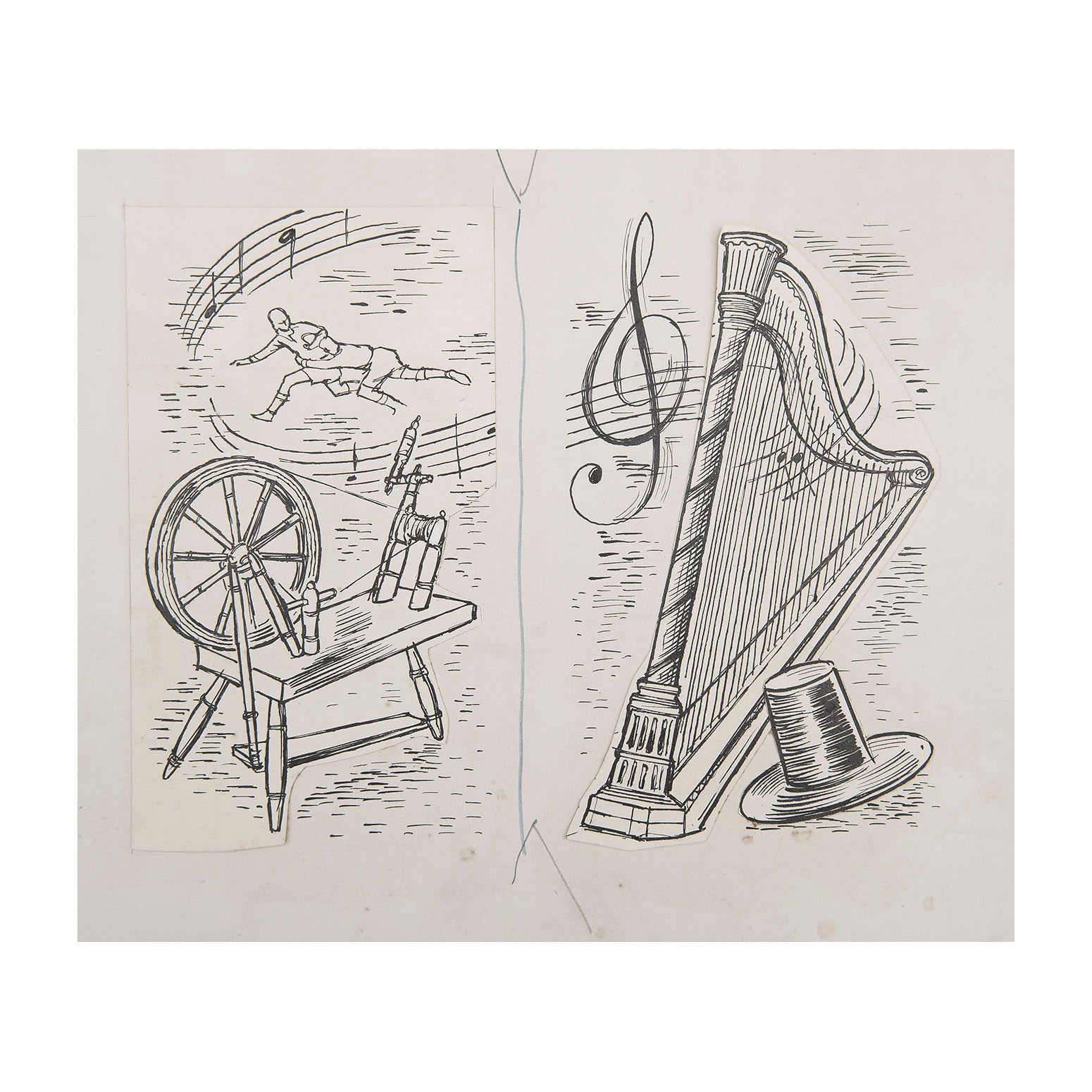 Two original British Railways artworks for Welsh travel publicity