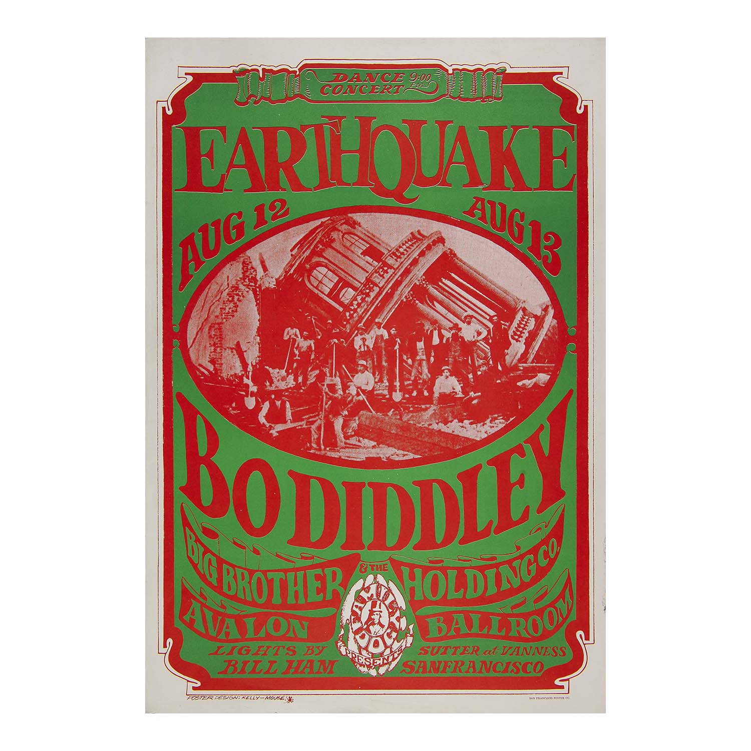 Earthquake, Bo Diddley and Big Brother and the Holding Company at Avalon Ballroom,