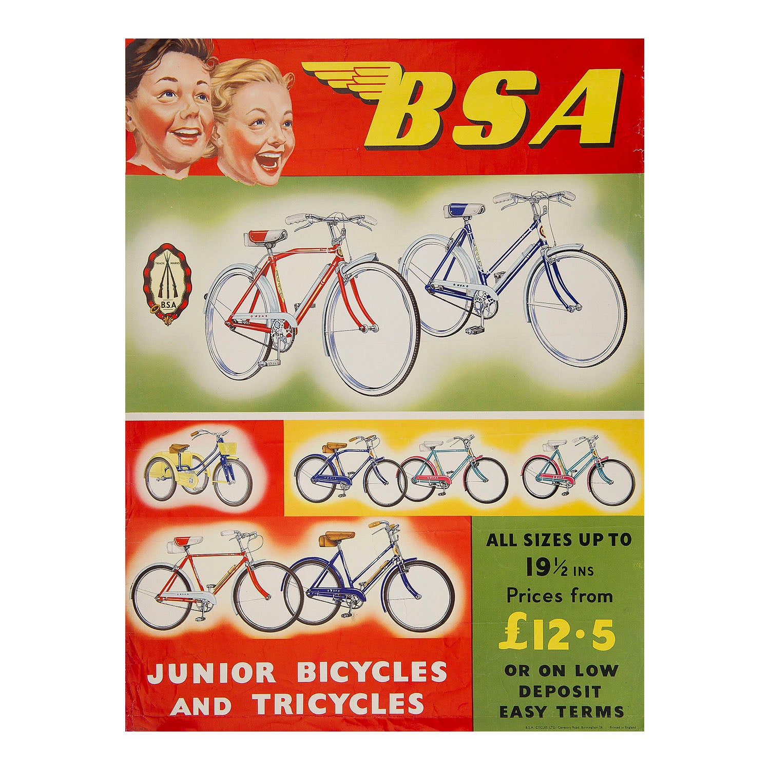 BSA Junior Bicycles & Tricycles