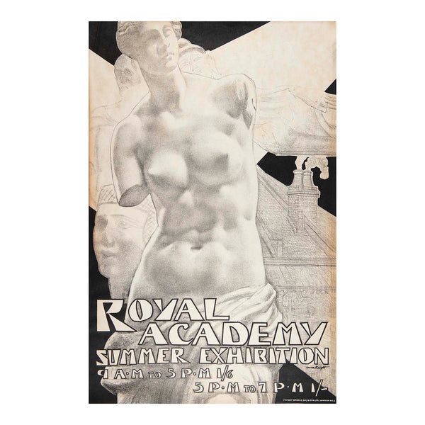 A rare and highly significant, original poster for the 1937 Royal Academy Summer Exhibition created by Laura Knight DBE RA (1877-1970).