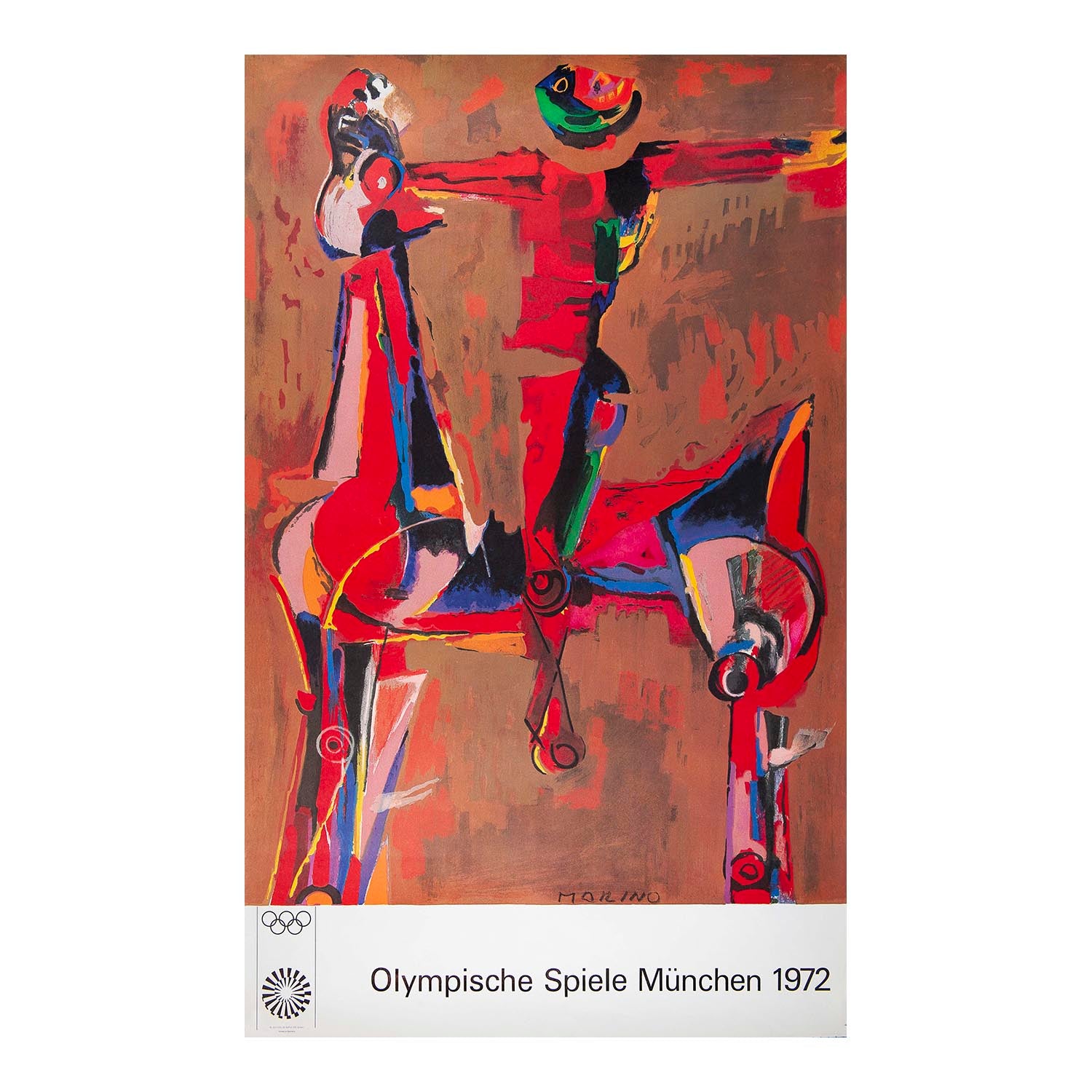 Original 1972 Olympic Games poster by the Italian artist Marino Marini