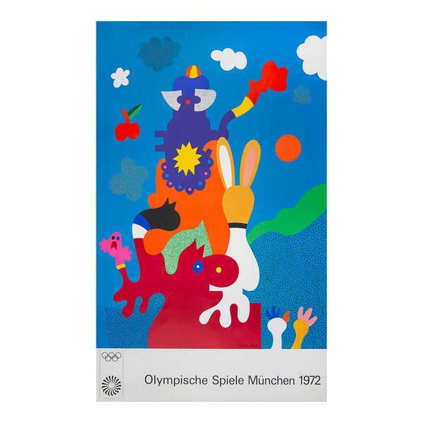 Original 1972 Olympic Games poster by the German artist Otmar Alt