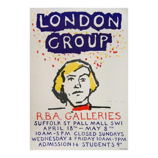 An original art exhibition poster, The London Group, held at the RBA Galleries in Suffolk Street, April/May, 1957
