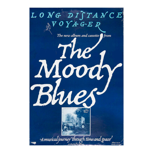Original in-store promotional poster for The Moody Blues album Long Distance Voyager, released in 1981.