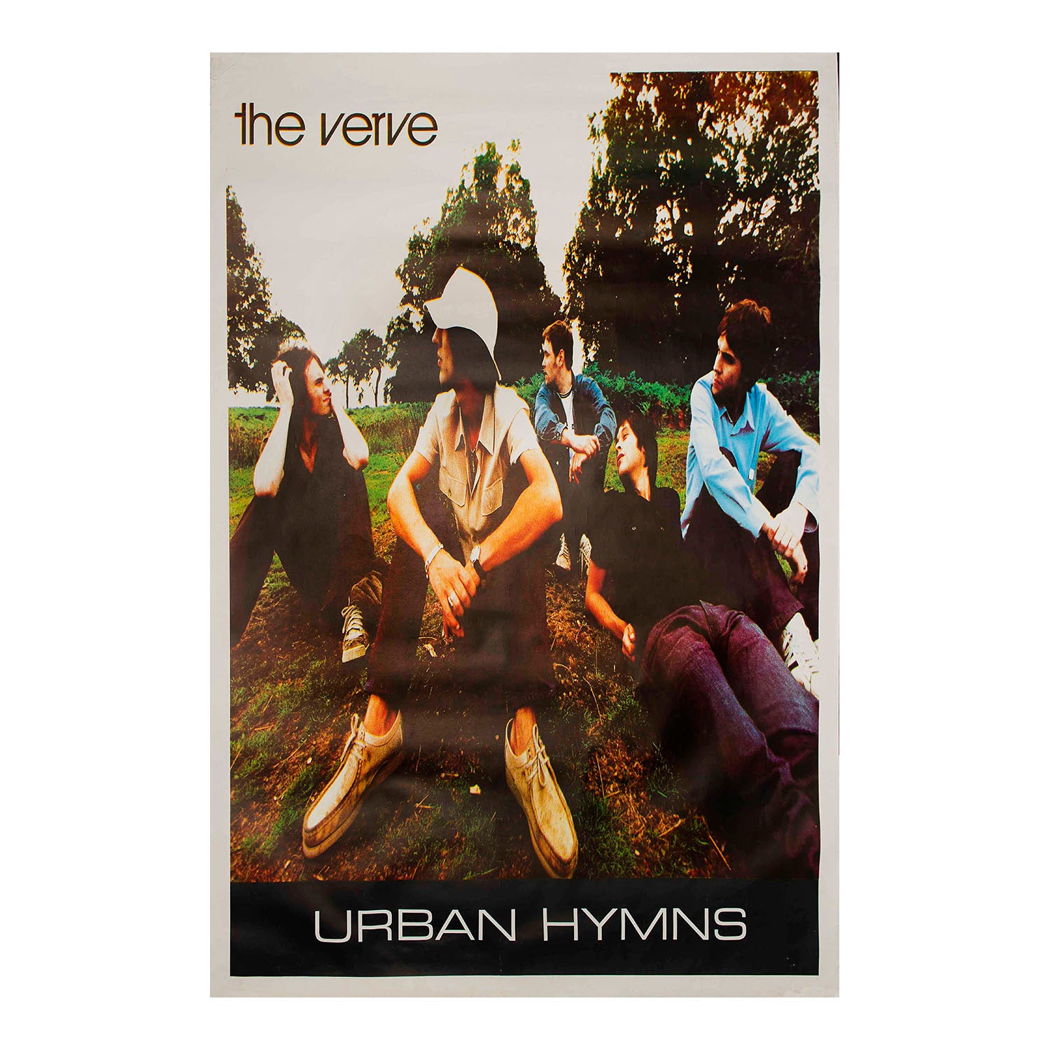An original, hoardings sized, promotional poster, Urban Hymns, the third studio album by English rock band the Verve, released on 29 September 1997 on Hut Records.