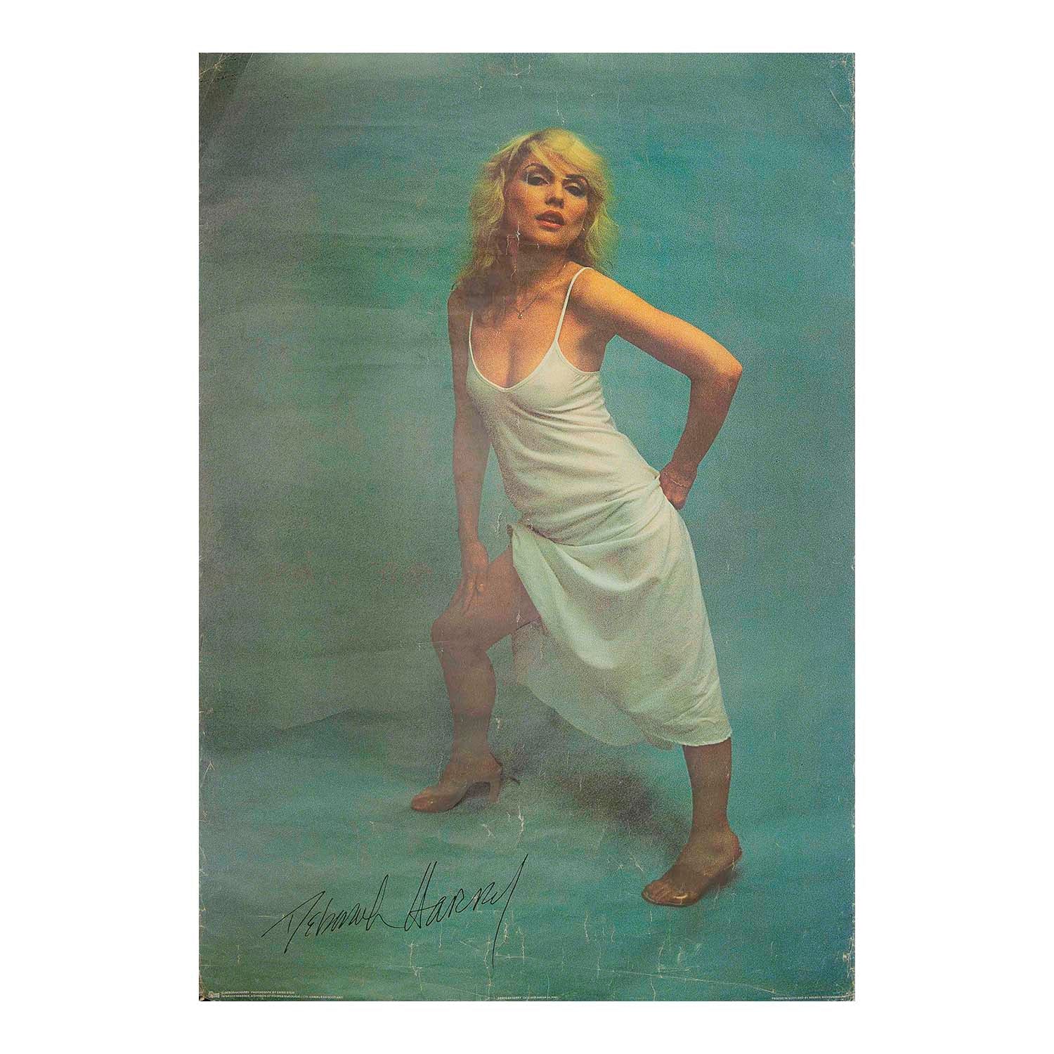 An original, large format, poster of Debbie Harry (Blondie), photographed by Chris Stein and published by Pace Minerva, 1979. 