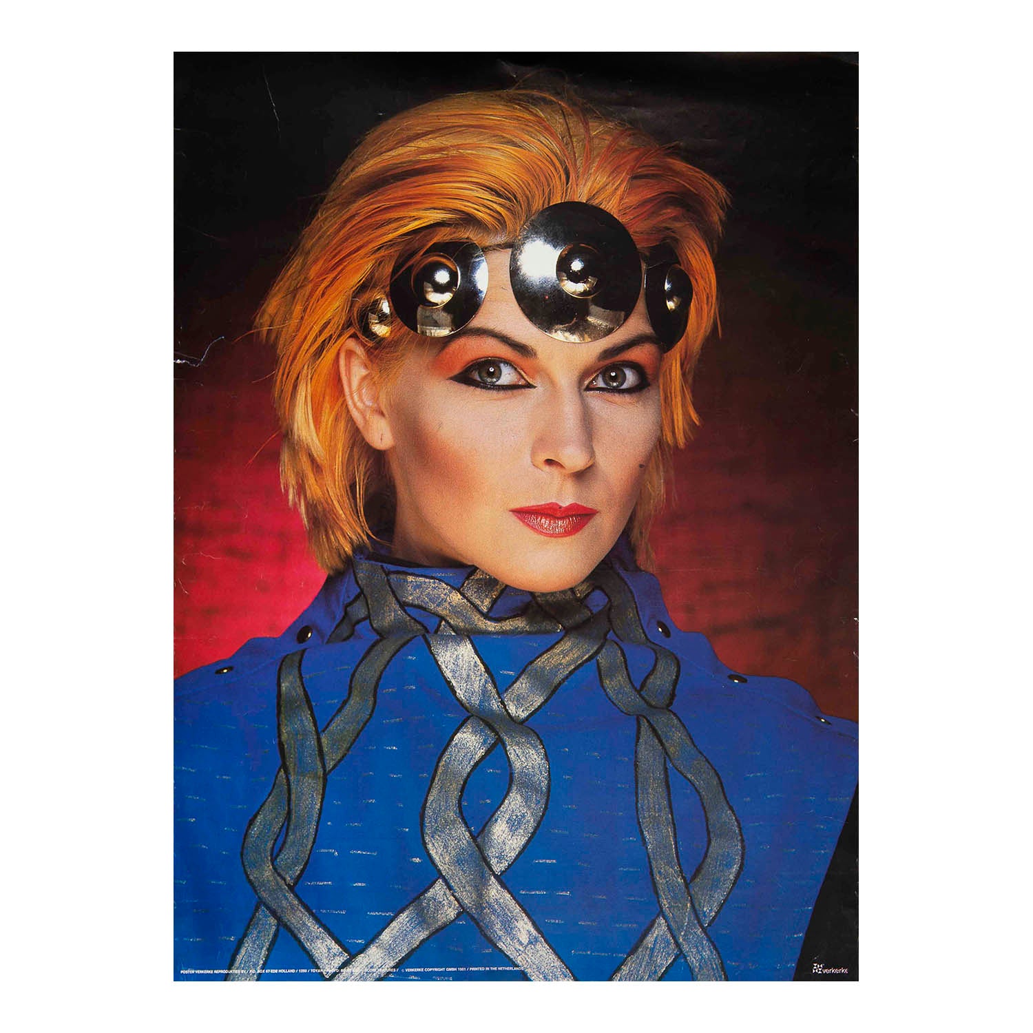 An original promotional poster for Toyah, 1981, featuring a photograph of the singer by Brian Aris.
