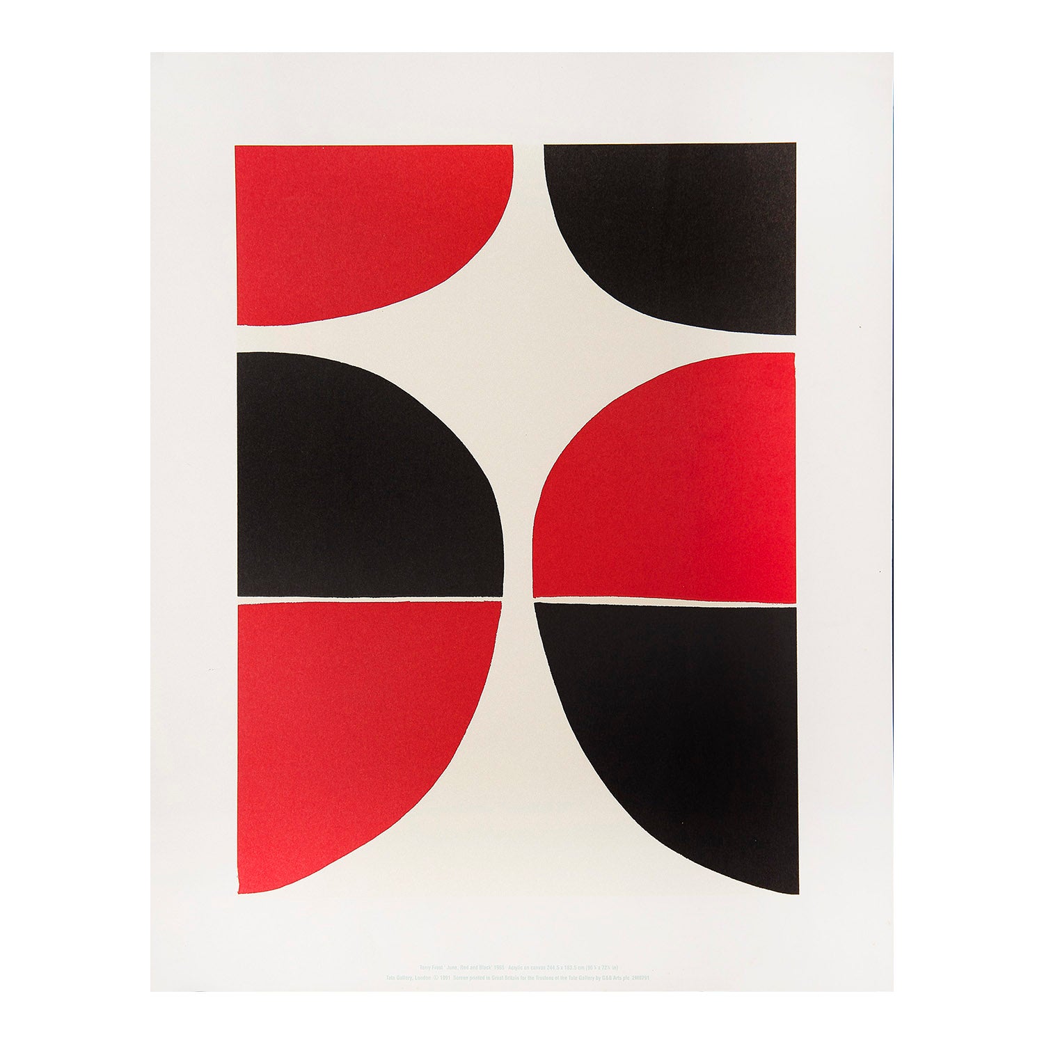 June, Red and Black (1965), by Terry Frost, screen printed for the Tate Gallery by G&amp;B Arts, 1991