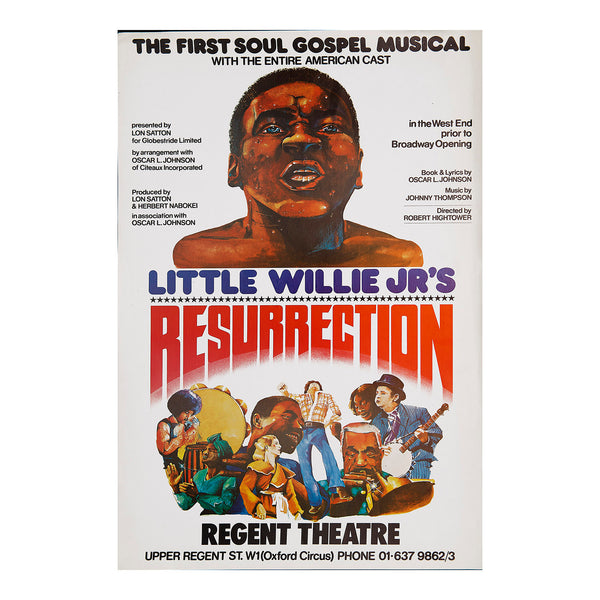 Original theatre poster for a production of Little Willie Jr's Resurrection, Regent Theatre, 1978