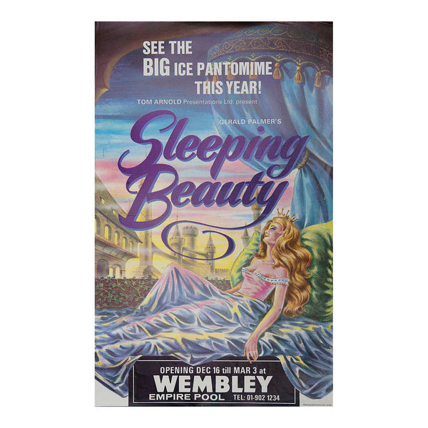 Original poster for a production of Sleeping Beauty (on ice), Wembley Pool, 1972.