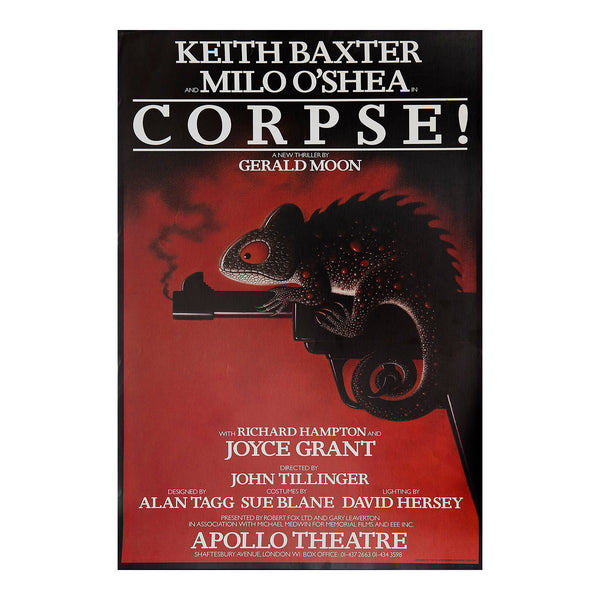 Original theatre poster for a production of Corpse! (by Gerald Moon), Apollo Theatre, 1984