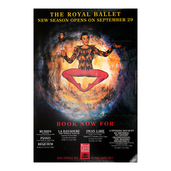 An original poster for The Royal Ballet, Royal Opera House, Covent Garden, 1989