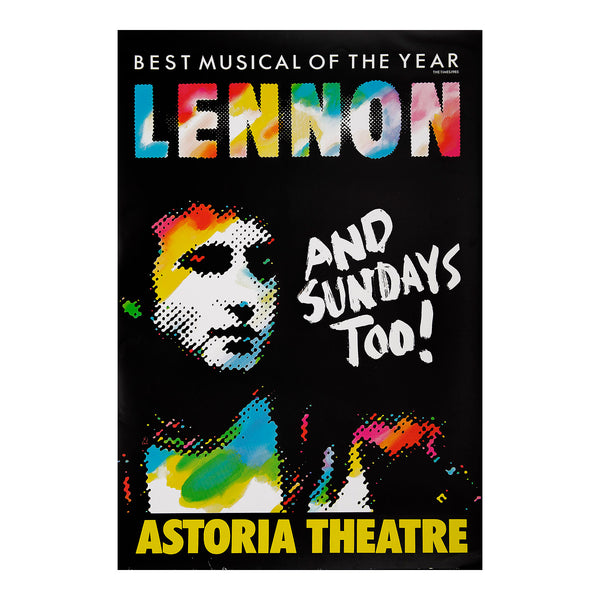 Original theatre poster for a production of Lennon at the Astoria Theatre, 1985
