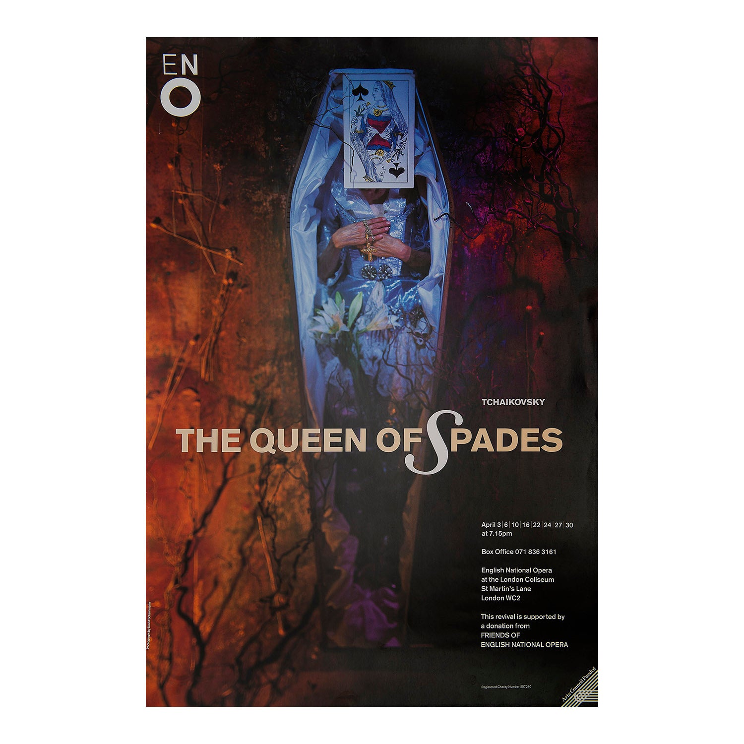 Original English National Opera poster, The Queen of Spades, London Coliseum, 1992.