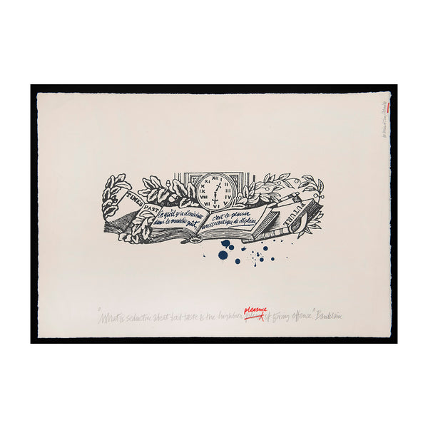 New Year print, designed by Alan Fletcher (1931-2006) for his friends and clients, 1982. Lithograph on handmade paper.