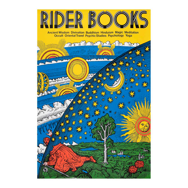 poster, designed by John Hughes Studio, features the Flammarion engraving, a 19th-century illustration depicting a traveller peering through the boundary between the Earth and the sky to view the cosmic machinery beyond.