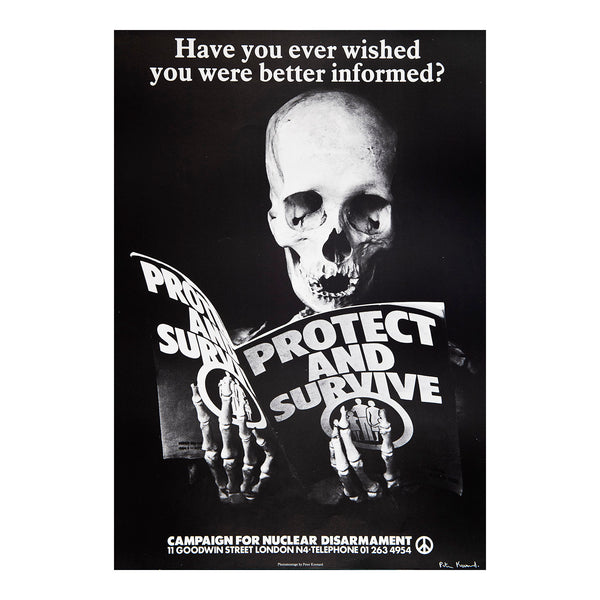Original political poster, Have you ever wished you were better informed?, by Peter Kennard, 1983.