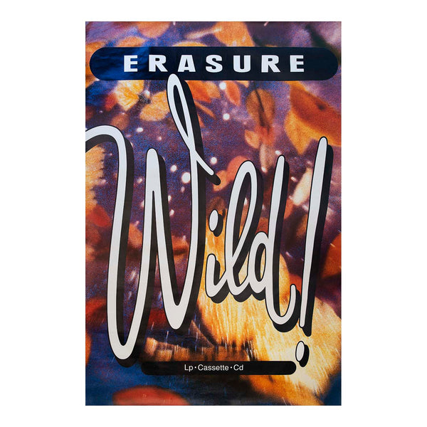 Original promotional poster for the English synth-pop duo Erasure, advertising the release of their fourth studio album, Wild (1989).