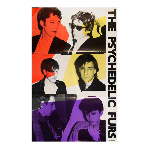Original promotional poster for the Psychedelic Furs, 1981