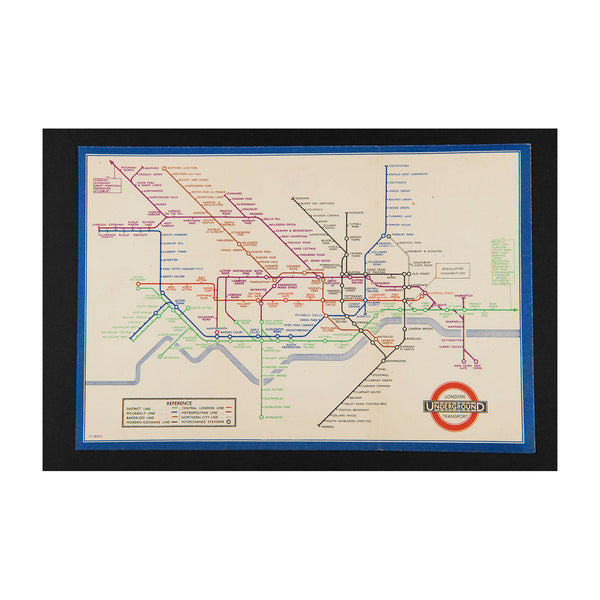 Original, and uncommon, London Transport folding Underground pocket map, printed on thin card, No. 1 1937.

An early version of the iconic diagrammatic map. Includes HC Beck printed attribution. In this edition the reverse is printed with Interchange Stations Central Area.