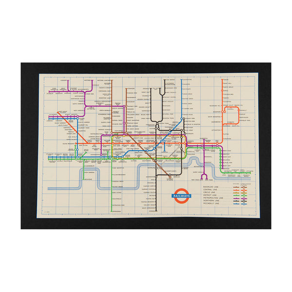 Original London Transport folding Underground pocket map, printed on thin card, 1955.

Classic version of the iconic Tube map with printed HC Beck attribution. Reverse printed with Index of Stations.