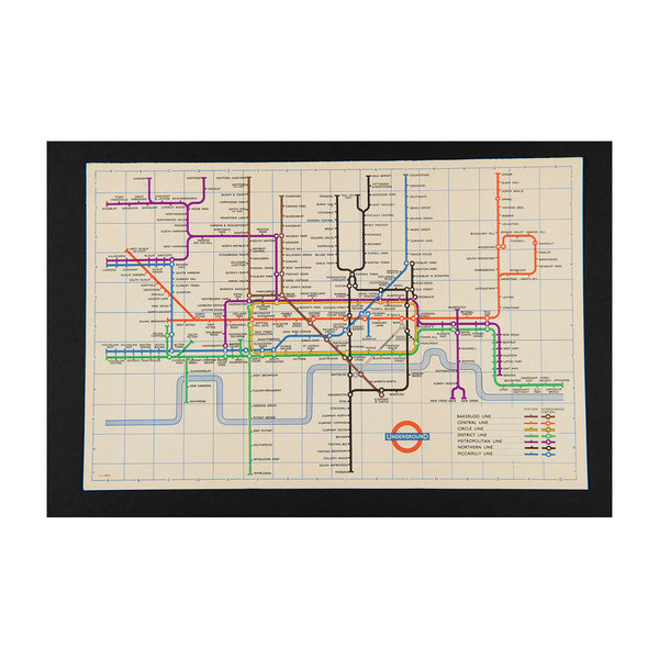 Original London Transport folding Underground pocket map, printed on thin card, 1957.

Classic version of the iconic Tube map with printed HC Beck attribution. Reverse printed with Index of Stations