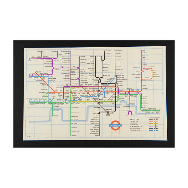 Original London Transport folding Underground pocket map, printed on thin card, 1958.

Classic version of the iconic Tube map with printed HC Beck attribution. Reverse printed with Index of Stations.