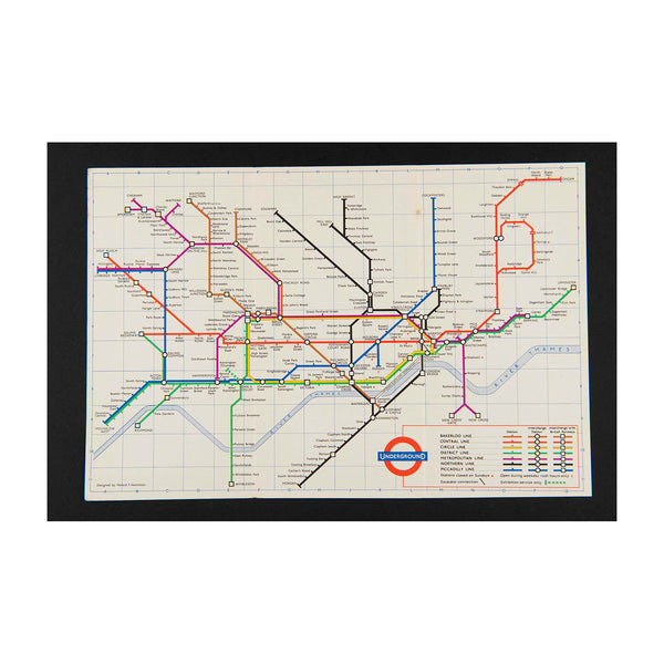 Original London Transport folding Underground pocket map, printed on thin card, 1962

Version of the iconic Tube map designed by Harold F Hutchinson. Reverse printed with Index of Stations