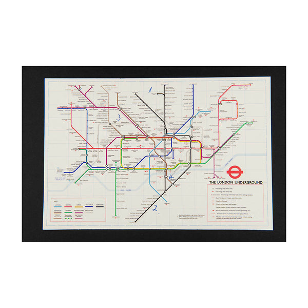 Original London Transport folding Underground pocket map, printed on thin card, No. 1 1977.

Version of the iconic Tube map designed by Paul Garbutt. Reverse printed with Index of Stations