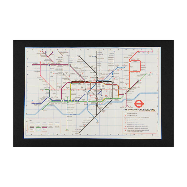 Original London Transport folding Underground pocket map, printed on thin card, No. 1 1979.

Version of the iconic Tube map designed by Paul Garbutt. Reverse printed with Index of Stations