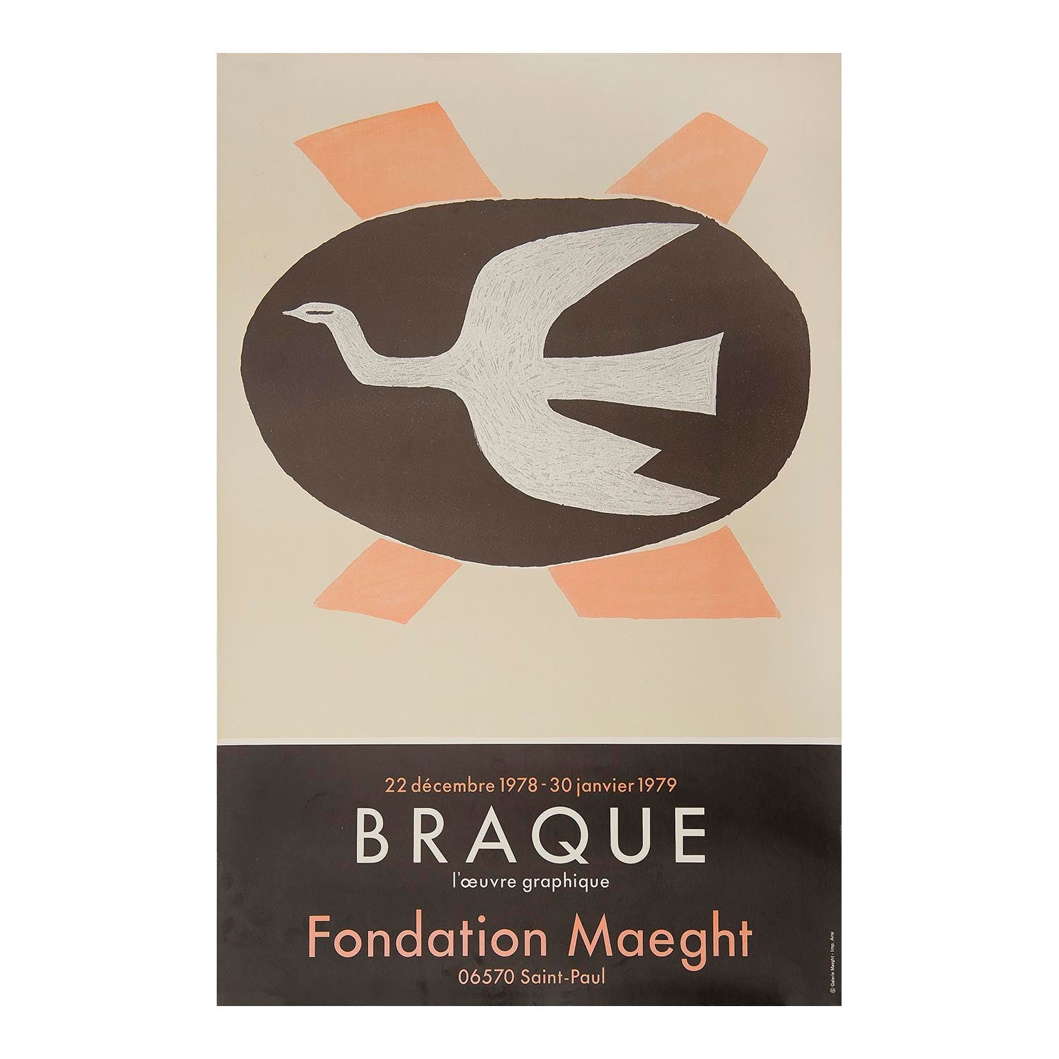 exhibition poster, Braque l'oeuvre graphique, Foundation Maeght, 197