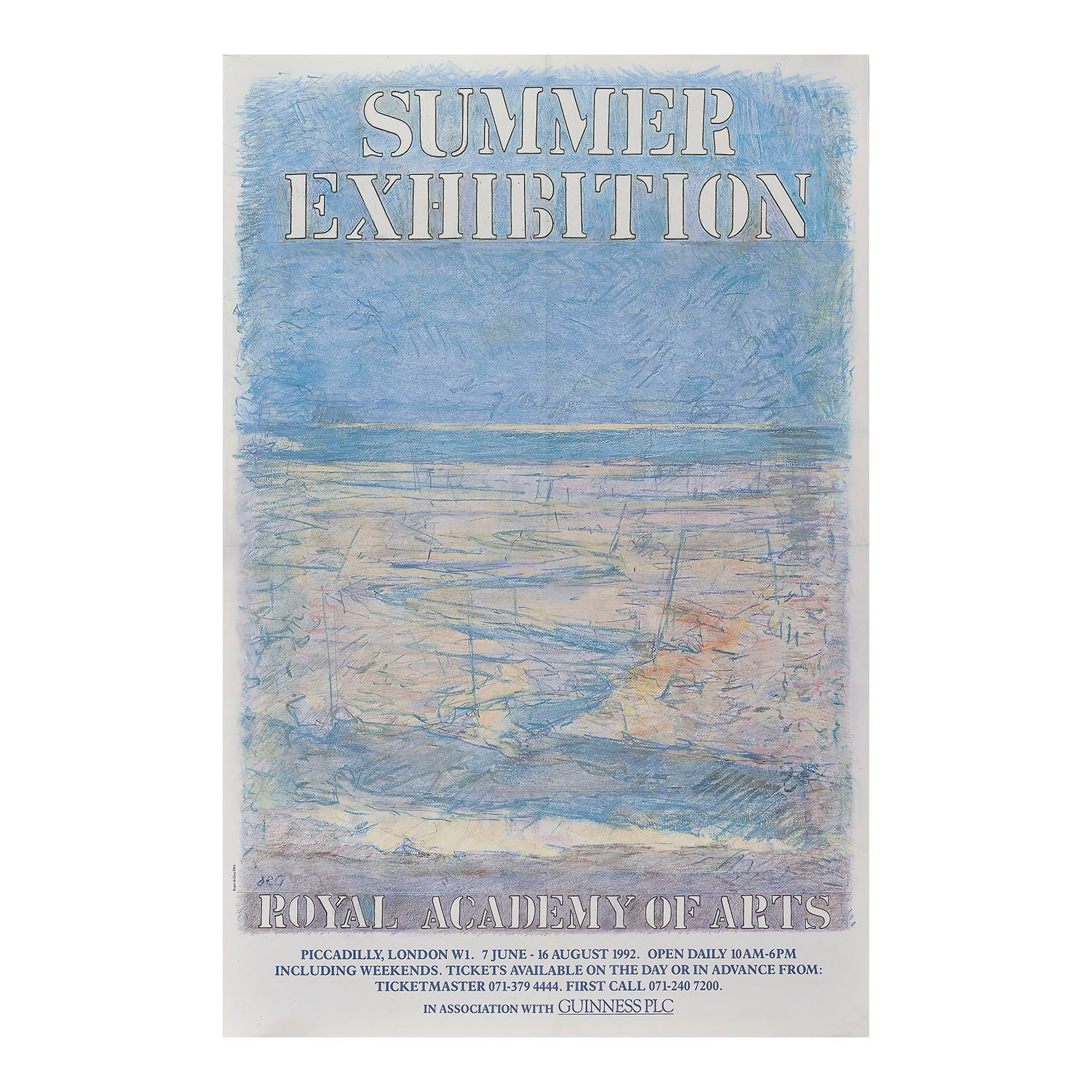 original poster, for the Royal Academy Summer Exhibition in 1992 painted specifically for the exhibition by the Academy’s President Sir Roger de Grey (1918-1995). 