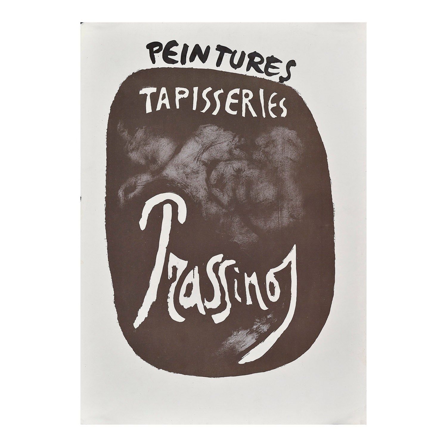 Original art exhibition poster, Prassinos. Pentures Tapiserries, France, c. 1965. Mario Prassinos (1916 – 1985)