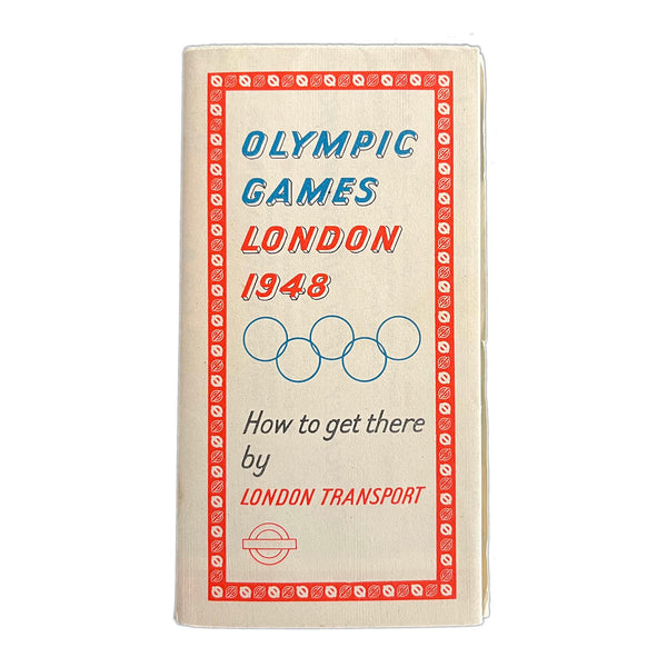 Original London Transport folding pocket map, produced for the 1948 London Olympics.
