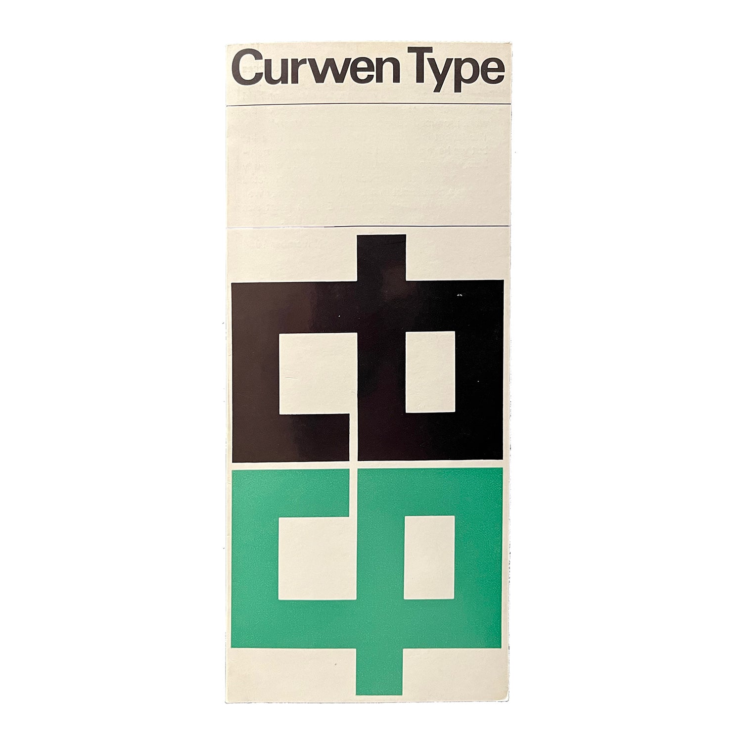folding leaflet listing the range of typefaces available at the Curwen Press Ltd, 1964. 
