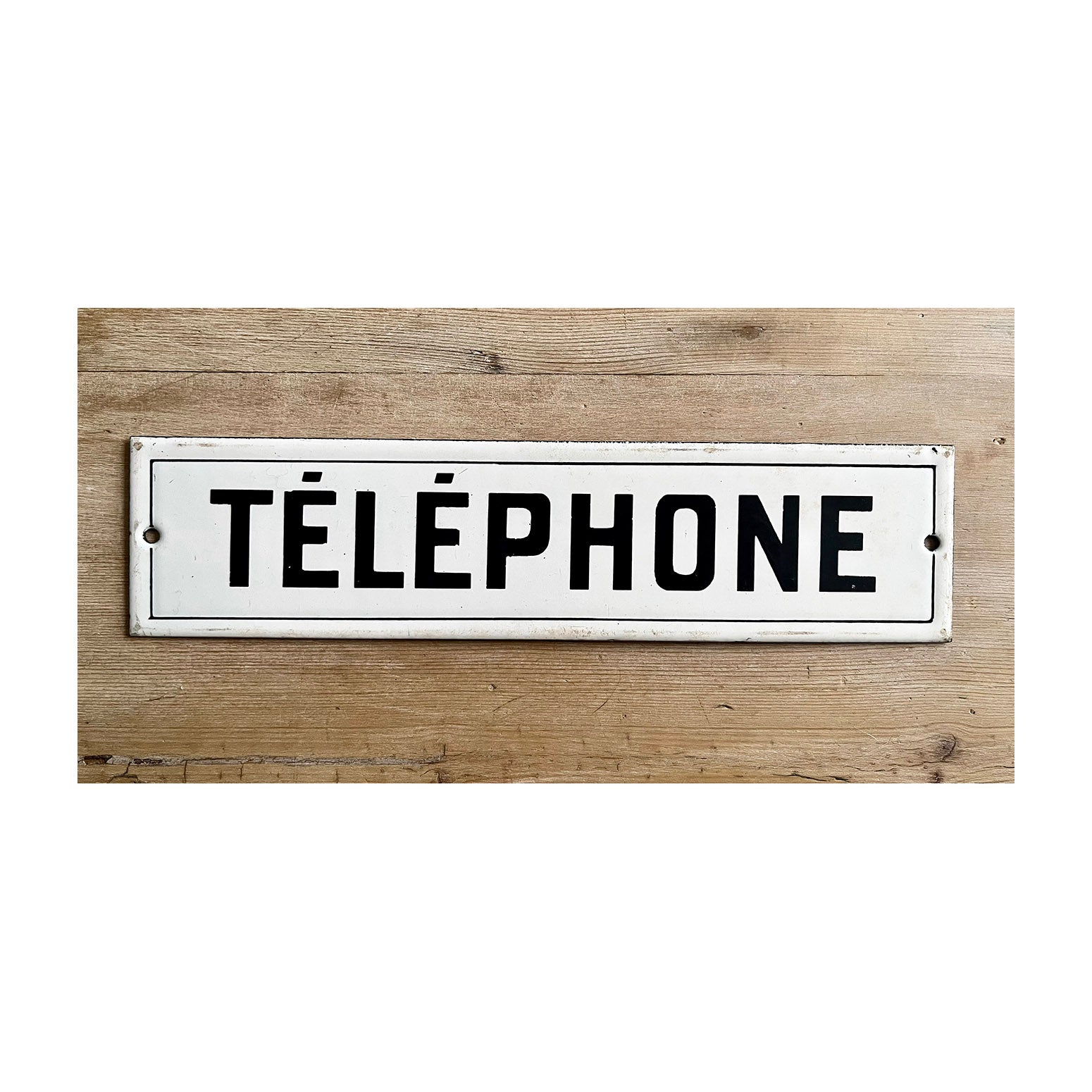 Original French enamel Téléphone Sign.