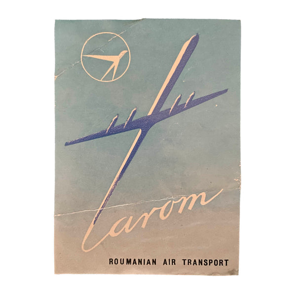 Original luggage label for Roumanian Air Transport c.1960