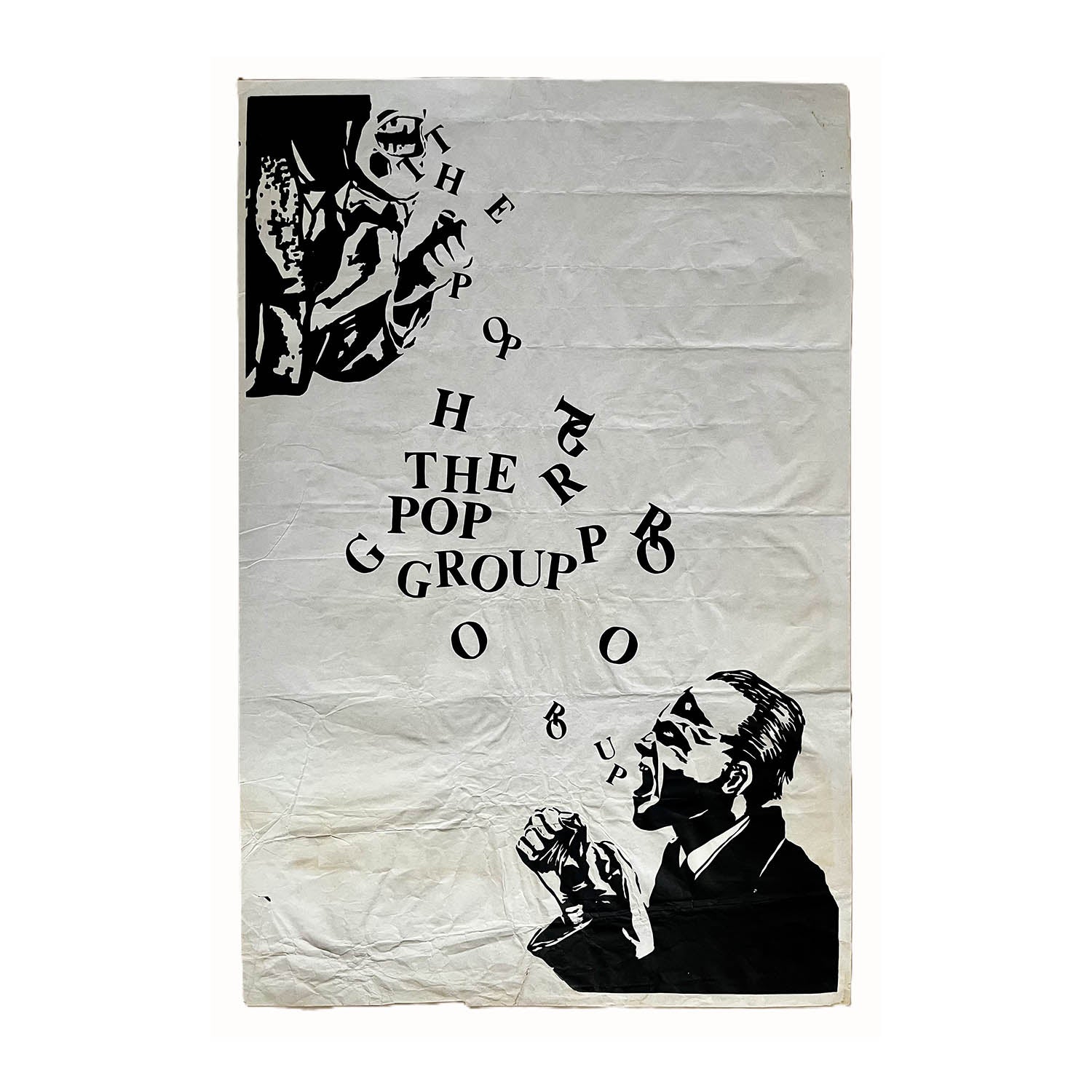 Rare promotional poster for The Pop Group, c. 1980.