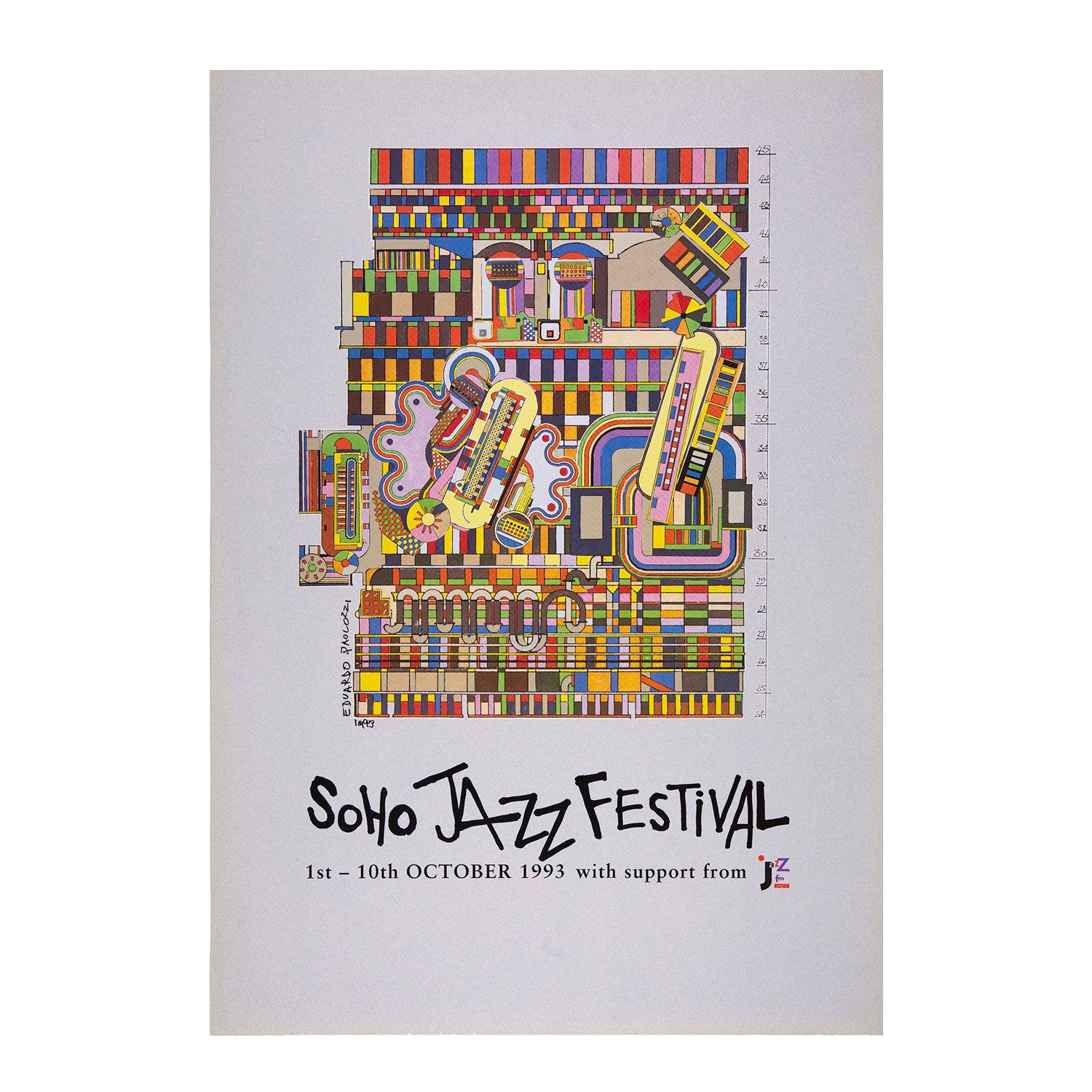 Original Paolozzi Soho Jazz Festival Poster 1993