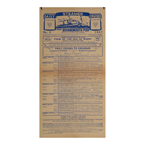 Daily Steamer Cruises from Bournmouth Pier