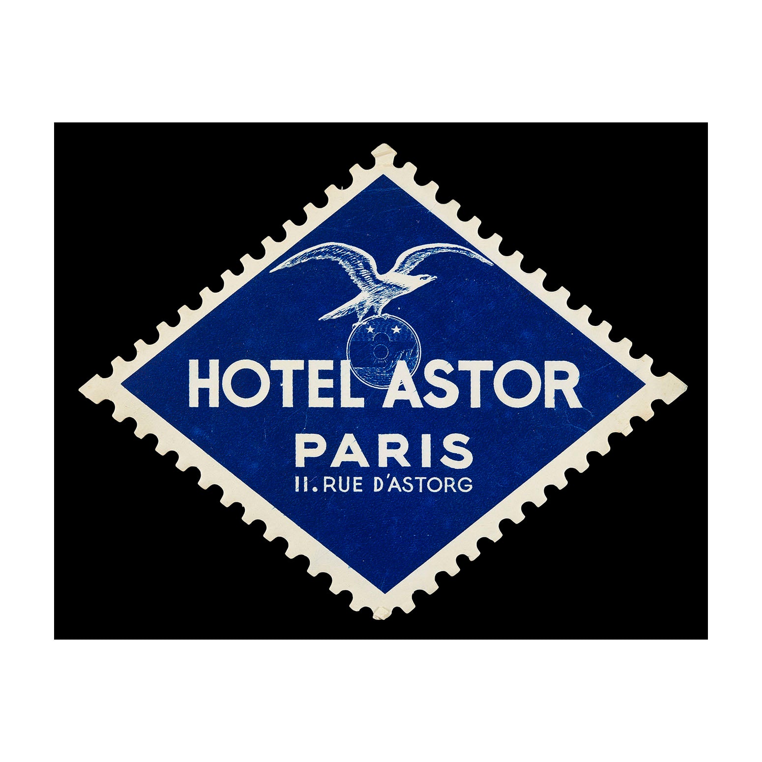 Hotel Astor, Paris (luggage label)